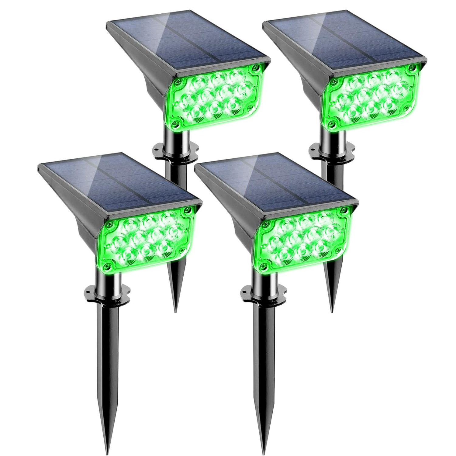 Waterproof Junction Box Solar - 4 ชิ้นพลังงานแสงอาทิตย์ Spotlight สวนกลางแจ้งโคมไฟติดผนังสําหรับ Tree Street