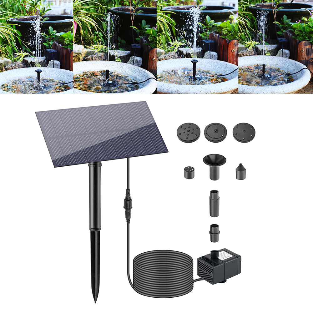 Solar Pool Pump Kit - 5W 5V น้ําพุตกแต่งสวน Stake พลังงานแสงอาทิตย์แผงปั๊มน้ําระบบรดน้ํา 180L/h