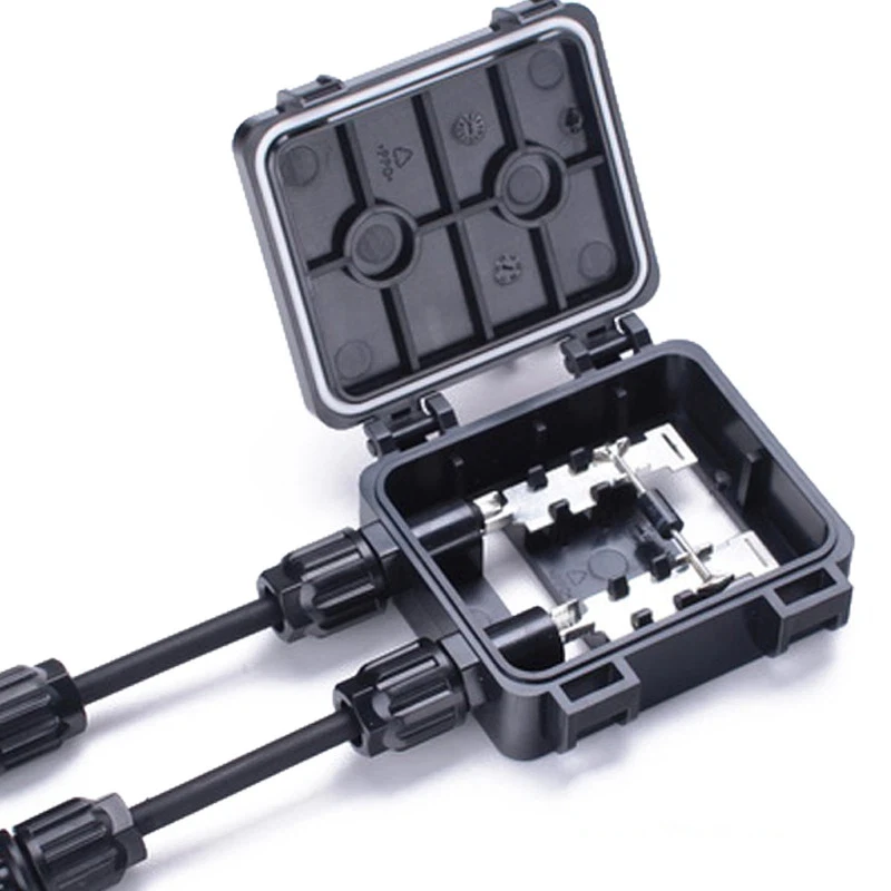 Waterproof Junction Box Solar - กล่องรวมสายไฟโซลาร์เซลล์กันน้ำสำหรับแผงโซลาร์เซลล์ ชิ้นส่วนผลิตพลังงานแสงอาทิตย์ และกล่องหุ้มสายไฟ