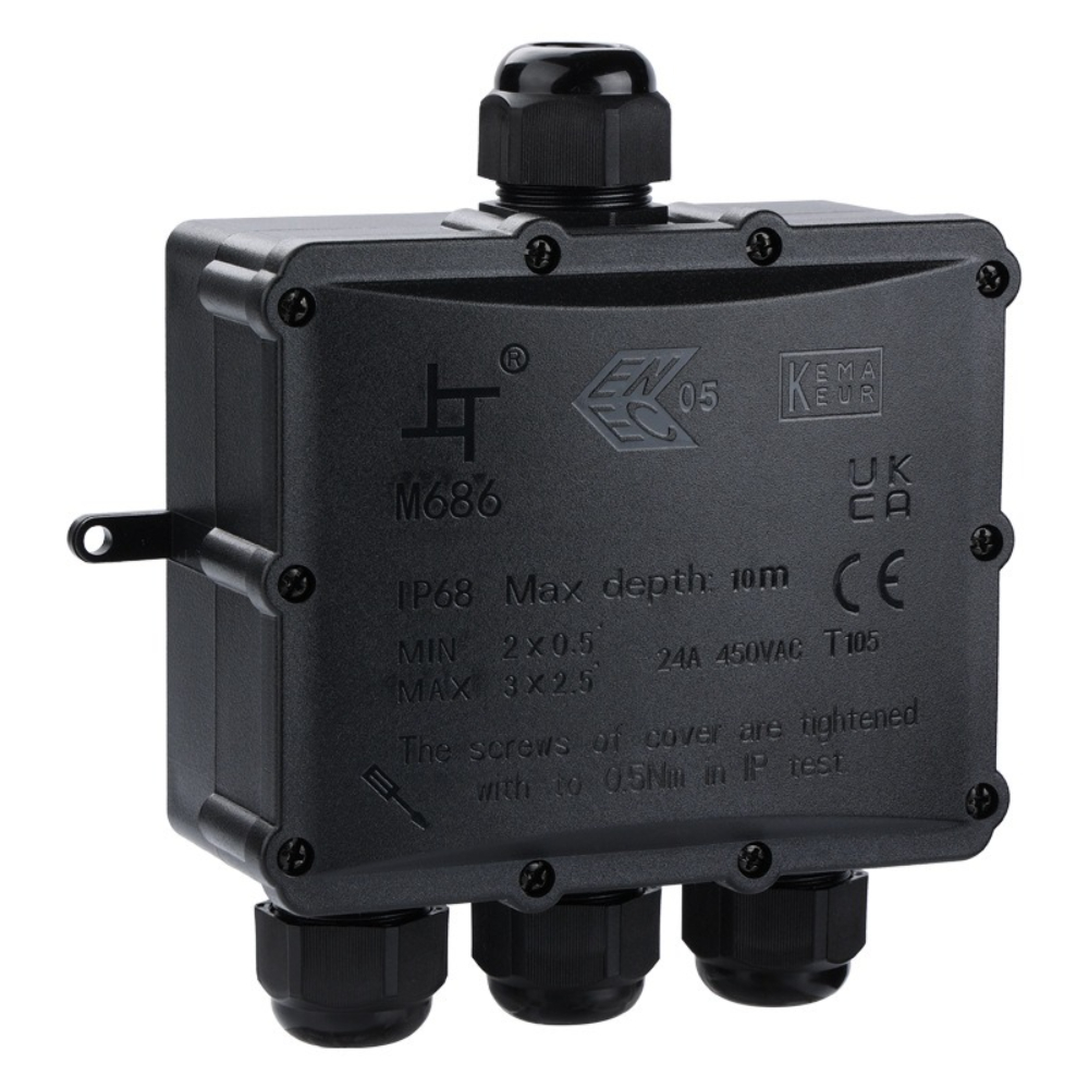4Way 1In3Out IP68 กันน้ํา 4-14 - Waterproof Junction Box Solar บทวิจารณ์และราคา