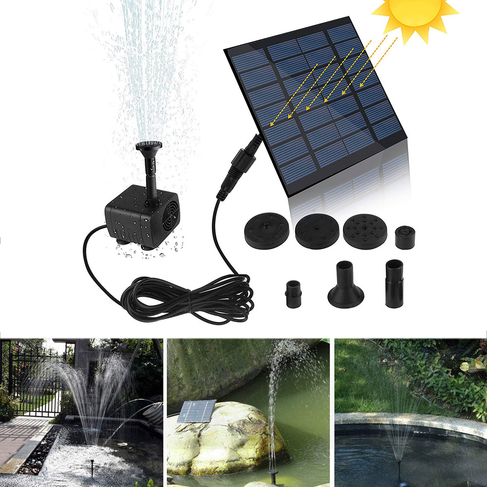ปั๊มน้ำพุพลังงานแสงอาทิตย์ขนาด - Solar Pool Pump Kit บทวิจารณ์และราคา